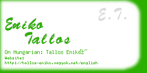 eniko tallos business card